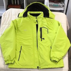 Men's Neon Yellow Ski Jacket size XL